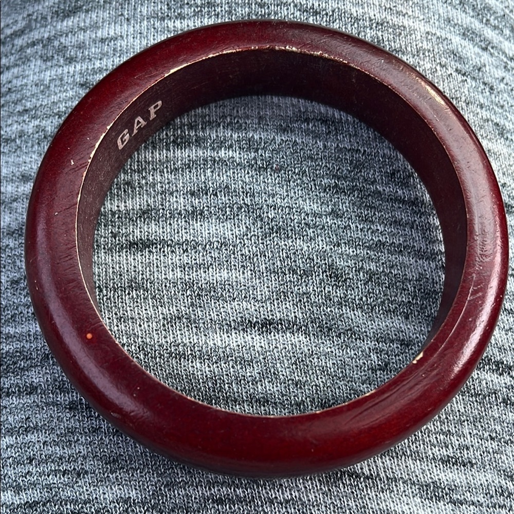 GAP Deep Red Wood Bangle Bracelet